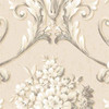 Norwall Wallcoverings Classic Silks 2 CS35624 Floral Damask Wallpaper Cream, Beige, Grey