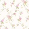 Norwall Pretty Prints 4 PP35529 Ivy Trail Pink Green Purple Off White Wallpaper