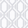 Norwall SH34550 Gatsby Wallpaper - Geometric Theme in Grey, Silver - Double Roll