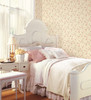 Norwall Wallcoverings PR33834 Floral Prints 2 Como Trail Wallpaper Beige  Pink  Brown
