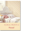 Norwall PR33839 Floral Prints 2 Delicate Daisies Beige Red Brown Wallpaper