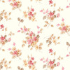 Norwall Wallcoverings Pretty Prints 4 PP35504 Blossom Mini Wallpaper Red Cream