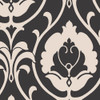 Norwall SH34515 Italian Damask Black Taupe Wallpaper