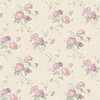Norwall PR33858 Floral Prints 2 Mini Hydrangea Trail Beige Plum Pink Wallpaper