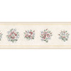 Norwall Wallcoverings PR79661 Floral Prints 2 Mini Bouquet Wallpaper Border Red  Blue Green  Yellow  Cream