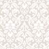 Norwall Wallcoverings SD36119 Stripes 3 Velvet Damask Beige White Wallpaper