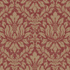Norwall Wallcoverings SD36139 Stripes & Damasks 3 Stitched Red Metallic Gold Wallpaper