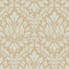 Norwall Wallcoverings SD36140 Stripes & Damasks 3 Stitched Damask Wallpaper Light Green Metallic Gold