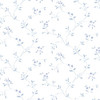 Norwall Wallcoverings PR33800 Floral Prints 2 Small Floral Trail Wallpaper Blue