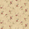 Norwall Wallcoverings PR33807 Floral Prints 2 Laura's Trail Wallpaper Dark Beige  Red  Green  Blue