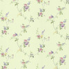 Norwall Wallcoverings PR33810 Floral Prints 2 Laura's Trail Wallpaper Green  Pink  Purple  Light Green  Blue