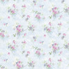 Norwall Wallcoverings Pretty Prints 4 PP23716 Mini Spring Time Trail Wallpaper Blue Pink Purple