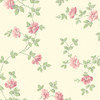 Norwall Wallcoverings Pretty Prints 4 PP27701 Historic Rose Trail Wallpaper  Cream Pink Green