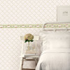 Norwall Wallcoverings Pretty Prints 4 PP27728 Red Rose Trellis Beige Green Wallpaper