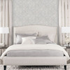 Norwall Wallcoverings SD36105 Stripes & Damasks 3 Canvas Damask Blue Cream Off White Wallpaper