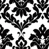 Norwall Shades VG26230P Wallpaper Plaza Damask Wallpaper Black, White