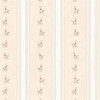 Norwall Wallcoverings AB27642 Abby Rose 3 Shabby Stripe with Roses Wallpaper Cream/Pink/Turquoise