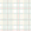 Norwall Wallcoverings AB27605 Abby Rose 3 Plaid Wallpaper Blue/Cream/Red