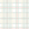 Norwall Wallcoverings AB27605 Abby Rose 3 Plaid Wallpaper Blue/Cream/Red