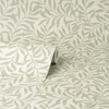 M1667 Salix Leaf Wallpaper in Sage Green Off White Colors with Interior Backdrop Traditional Style Non Woven Unpasted Wall Covering by Brewster