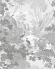 M1677 Eden Crane Lagoon Wallpaper in Neutral Gray Colors with Versatile Watercolor Palette Forest Style Non Woven Unpasted Wall Covering by Brewster