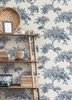M1672 Ashdown Tree Wallpaper in Dark Blue Copper Colors with Classical Elegance Modern Style Non Woven Unpasted Wall Covering by Brewster
