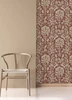 M1685 Richmond Floral Wallpaper in Maroon Gold Red Colors with Woodland Design Whimsical Style Non Woven Unpasted Wall Covering by Brewster
