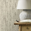 4015-427318 Albright Weathered Oak Panels Wallpaper in Ivory Off White Gray Colors with Neutral Woodgrain Detailing Traditional Style Wall Covering Non Woven Unpasted Vinyl by Brewster