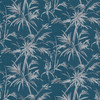 2979-37376-6 Hali Fronds Wallpaper in Blue Gray Colors with Botanical Twist Bohemian Style Vinyl Unpasted Wall Covering by Brewster
