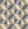 2896-25311 Cerium Moss Concrete Geometric Wallpaper in Taupe Grey Gold Colors with Kaleidoscope Pattern Industrial Style Non Woven Unpasted Wall Covering by Brewster