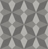 2896-25300 Valiant Faux Grasscloth Wallpaper in Gray Color with Monochromatic Kaleidoscope Mosaic Style Non Woven Unpasted Wall Covering by Brewster