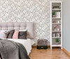 UW24772 Bergman Scandi Flower Wallpaper in Pink Colors with Poppy Silhouettes Blush Details Scandinavian Style Non Woven Paste the Wall Wall Covering by Brewster