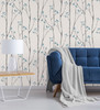 UW24777 Ingrid Scandi Tree Wallpaper in Blue Gray Colors with Hand Painted Design Scandinavian Style Non Woven Paste the Wall Wall Covering by Brewster