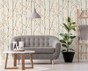UW24775 Ingrid Scandi Tree Wallpaper in Orange Gray Beige Colors with Birch Tree Design Scandinavian Style Non Woven Paste the Wall Wall Covering by Brewster