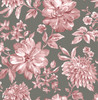 UW25897 Gabriela Floral Wallpaper in Rasberry Pink Gray Colors with Soft Feminine Feel Transitional Style Non Woven Paste the Wall Wall Covering by Brewster