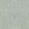 2973-87366 Maris Flock Damask Wallpaper with Illustrative Floral Garden in Silver Grey Colors Glam Style Unpasted Non Woven by Brewster