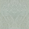 2973-87366 Maris Flock Damask Wallpaper with Illustrative Floral Garden in Silver Grey Colors Glam Style Unpasted Non Woven by Brewster