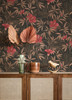 4044-38028-3 Malecon Multicolor Floral Wallpaper in Brown Pink Colors with Blush Fronds Vintage Style Unpasted Non Woven Vinyl Wall Covering by Brewster