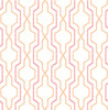 2973-90603 Rion Trellis Wallpaper with Contemporary Flair in Orange Pink Colors Transitional Style Unpasted Acrylic Coated Paper by Brewster