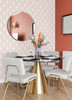 2973-90603 Rion Trellis Wallpaper with Contemporary Flair in Orange Pink Colors Transitional Style Unpasted Acrylic Coated Paper by Brewster