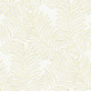 2973-90504 Finnley Inked Fern Wallpaper with Nature Shaped Dashes in Yellow Gray White Colors Farmhouse Style Unpasted Acrylic Coated Paper by Brewster