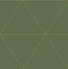2973-91010 Twilight Geometric Wallpaper with Simple Triangular Grid in Moss Green Colors Modern Style Unpasted Acrylic Coated Paper by Brewster