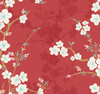 2973-90101 Nicolette Floral Trail Wallpaper with Winding Branches Shadowed in Deep Berry Red Colors Modern Style Unpasted Acrylic Coated Paper by Brewster