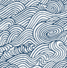 NUS3562 Saybrook Peel & Stick Wallpaper with a Large Scale Wave Design in Navy Blue Colors Modern Style Peel and Stick Adhesive Vinyl
