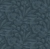 2971-86153 Lei Etched Leaves Wallpaper with Leaf imprints Overlay Backdrop in Navy Blue Colors Farmhouse Style Non Woven Backed Vinyl Unpasted by Brewster