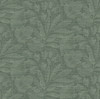 2971-86154 Lei Etched Leaves Wallpaper with Leaf Imprints Linen Esque Backdrop in Green Colors Farmhouse Style Non Woven Backed Vinyl Unpasted by Brewster