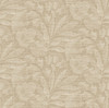 2971-86155 Lei Etched Leaves Wallpaper with Faux Fabric Backdrop in Wheat Neutral Beige Colors Farmhouse Style Non Woven Backed Vinyl Unpasted by Brewster
