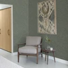 2971-86151 Lei Etched Leaves Wallpaper with leaf imprints Line Overlay in Jade Sage Green Colors Farmhouse Style Non Woven Backed Vinyl Unpasted by Brewster