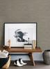 2971-86361 Leith Zen Waves Wallpaper with Embossed Rich Texture in Grey Gold Colors Modern Style Non Woven Backed Vinyl Unpasted by Brewster