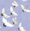 NUS4622 Hydrangea Halcyon Birds Peel & Stick Wallpaper with Beautiful Crane in Hydrangea Blue Colors Eclectic Style Peel and Stick Adhesive Vinyl